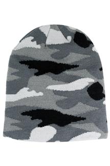 Camouflage Print Beanie-H1794-GRAY CAMOUFLAGE